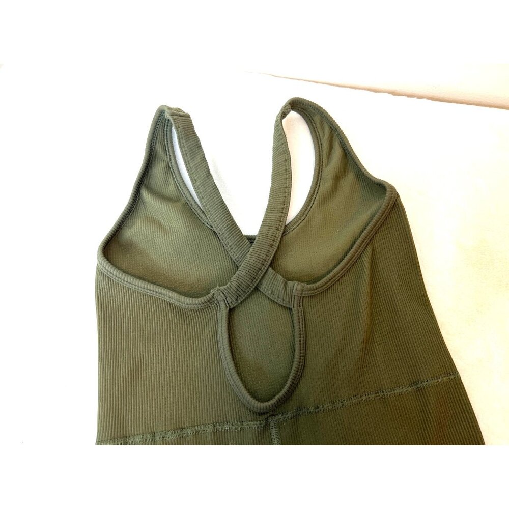 Free People FP Movement Free Style Biketard Shortsie Dark Olive Size M/L - Picture 6 of 6
